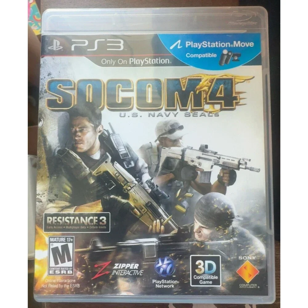 SOCOM 4 U.S. Navy SEALs PS3 PlayStation 3 Complete CIB Tested